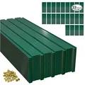 Trapezblech 22x Verzinkt Dachplatte Metall 10.12m² mit Schrauben Grün