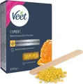 Veet Enthaarungswachs Expert Warmwachs-Perlen 230g für Arme, Beine, Achseln & Bikinizone, Für Anwendung mit elektrischen Warmwachsgeräten, mit Bienenwachs & Holzspatel