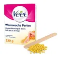 Veet Expert Warmwachs Perlen Haarentfernung Bienenwachs Holzspatel 230g