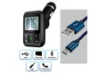 EAXUS Bluetooth FM-Transmitter für Wiedergabe Smartphone -> Autoradio, KFZ-Transmitter Bluetooth, USB-Sticks, 3,5-mm-Klinke, microSD, Mit Freisprechfunktion und USB-Anschluss zum Laden
