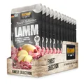 BELCANDO Frischebeutel [12x125g Lamm mit Kartoffel & Cranberries] | Nassfutter für Hunde | Feuchtfutter Alleinfutter im Einzelportionsbeutel