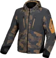 Macna Angle Camo wasserdichte Motorrad Textiljacke, grau/braun, M