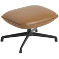 Muuto Doze Ottoman, swivel base, refine leder cognac / schwarz
