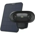 Reolink Argus 4 Pro+Solarpanel, 4K 8MP 2.4/5GHz WiFi Akku Überwachungskamera, 180° Dual-Objektiv, ColorX-Nachtsicht, Smart Detection, Schwarz - Schwarz