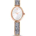 Swarovski Crystal Rock Oval Uhr, Schweizer Produktion, Kristallarmband, Roséfarben, Roségoldfarbenes Finish NEW CRY ROCK:MB CRY/WHITE/PRO 5656851 - Rosa