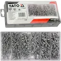 YATO BLIINDNIETEN SORTIMENT SET 400-tlg. ALU/STAHL FLACHKOPF POPNIETEN 2,4 - 4,8