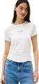 Tommy Jeans Damen Tjw Slim ESS Logo 1 Tee EXT Dw0dw21542 T-Shirt S/S, White (Ecru), M EU