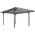 FLORAWORLD Carport "Freiburg", anthrazit, BxHxT: 299 x 226 x 496 cm, Flachdach - schwarz