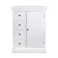 Kleiner Schrank HAMPTONS weiß Lamellentür Kommode Strandhaus Möbel Long Island