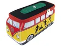 BRISA VW Collection - Volkswagen Neopren Universal-Schmink-Kosmetik-Kultur-Reise-Apotheke-Tasche-Beutel im T1 Bulli Bus Design (Fußball/Bunt/Groß)