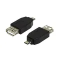 LogiLink Adapter AU 0029 USB 2.0 Micro-B Stecker an USB Standard Buchse schwarz