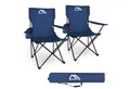 MSports® Campingstuhl Campingstuhl faltbar 2er Set - klappbar, leicht inkl. Tragetasche