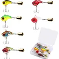 Angelköder Set 6 Stück Jig Spinner Kunstköder für Hecht Barsch Zander