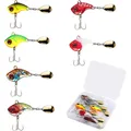 Angelköder Set 6 Stück Edelstahl Spinnerbait Hecht Barsch Zander Wels