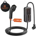 EV Ladekabel AMPEREPOINT Typ 2 16A 3,7 kW 5 m 1-phasing Tragbares Elektroauto-Ladegerät mit Schuko-Stecker, Tragetasche & Einstellbarer Ladeleistung