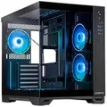 Visio GM-30B-TG-OP, Tower-Gehäuse schwarz, Tempered Glass x 2