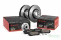 Brembo Bremsen Set hinten Scheiben + Beläge VW Golf 6 Audi A3 08.9502.11 P85020
