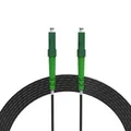 nexinex - 25m gepanzertes Glasfaserkabel LC/APC auf LC/APC Patchkabel | Kompatibel mit Telekom, Vodafone, 1&1, Fritzbox, etc. | LWL Simplex Singlemode OS2 FTTH Glasfaser Lichtwellenleiter Kabel