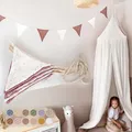 LILIMAUS Wimpelkette Stoff [mit Goldapplikation in 12 Farben] Wimpelkette Kinderzimmer - 100% Baumwolle Handmade Girlande Stoff - Wimpelkette Musselin - Hausbett Deko Mädchen & Jungen für Babyzimmer