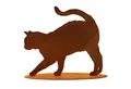 Rostikal Gartenfigur Katze aus Cortenstahl Edelrost Metall Deko wetterfest & handgefertigt, Geschenkidee Katzenfreunde – dekorative Figur mit Charakter 25 × 32 cm
