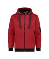 DASSY® Pulse Sweatshirt-Jacke - Größe L - ROT/SCHWARZ