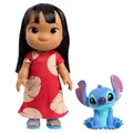 Just Play Disney Lilo & Stitch, 35,6 cm große, bewegliche Lilo-Puppe und 12,7 cm große Stitch-Figur, Sammelspielzeug, Spielzeug für Kinder ab 3 Jahren – egal ob Junge oder Mädchen