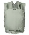 Hoppediz Elastisches Baby-Tragetuch - für Neugeborene ab Geburt (2-9 kg) - aus Bio-Baumwolle - Salbei 4,60 m, Grün