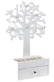 Schmuckaufbewahrung Schmuckhalter MDF Metall Weiß Baum 19,5 x 31 cm