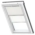 VELUX Verdunkelung Plus DFD Manuell Uni Beige/Weiß 1085, C02, GEL,Manuell,VELUX,weiße Schiene