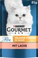 PURINA Gourmet Perle Erlesene Streifen Katzenfutter nass, mit Lachs (26 x 85g)