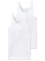 Schiesser Essentials Cotton Feinripp Shirt Doppelpack Uni weiß 205144/100