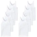 Schiesser Unterhemden 8er Pack, Herren, Doppelripp oder Feinripp (Large, Weiß (Feinripp))