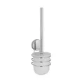 WENKO WC-Garnitur "Static-Loc + Osimo", HxL: 37 x 11 cm, Metall - silberfarben