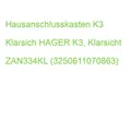 Hausanschlusskasten K3 Klarsich HAGER K3, Klarsicht ZAN334KL (3250611070863)