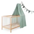 Ehrenkind® Kinderzimmer-Deko-Set: Baldachin & Wimpelkette für magische Momente | Oeko-TEX Zertifiziert | Kinderzimmer Deko | Baldachin Kinderzimmer | Betthimmel, Jade