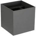 Lucide Led-Wandleuchte Xio, Grau, Metall, quadratisch,quadratisch, F, 9.7x9.7x9.7 cm, RoHS, Reach, LED-Leuchtmittel austauschbar, Lampen & Leuchten, Innenbeleuchtung, Leuchten nach Räumen, Wohnzimmerlampen