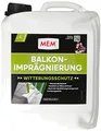 MEM Balkon-Imprägnierung, Für saugende Untergründe, Wasserabperleffekt, Wasserdicht und atmungsaktiv, Lösemittelfrei, 5 l