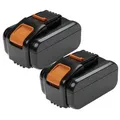 EXTENSILO 2x Akku kompatibel mit AL-KO LB 2060 (113537), MB 2010 (113696), WR 2000 (113631) Werkzeug (5000 mAh, Li-Ion