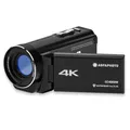 Agfa Photo Realimove CC4000W - Wasserdichter 4K-Camcorder mit 3-Zoll-Touchscreen, 18-facher Digitalzoom, Video 2.7K, Foto 24 MP, Fernbedienung, LED, Lithiumbatterie - Schwarz