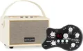 Rocktile GP-10 / BB-820CW Gitarren Amp Set - Kopfhörerverstärker mit 6 hochwertigen Amp-Models und weiteren Funktionen - Bluetooth® Lautsprecher mit Akku - 4" Fullrange Lautsprecher - Weiß