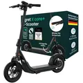 EGRET E-Scooter mit Straßenzulassung (ABE), 55 km Reichweite, 12,5" Offroad Luftreifen, Federung, Scheibenbremsen, Blinker, App – X core+ - Schwarz