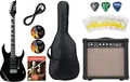 Starkes Ibanez GRG170DX E-Gitarren Black Night SET inkl Gigbag 15W Amp Zuberhör