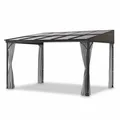 Leco Terrassenüberdachung mit Polycarbonat-Dachplatten "Melanie", grau, 400 x 300 x 214 cm (L x B x H)