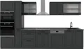 Küchenzeile Vicco R-Line Anthrazit Landhaus/Anthrazit 350 cm ohne Arbeitsplatte, Model 53655