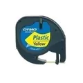 Dymo LetraTAG - Plastikband - Gelb - Rolle (1,2 cm x 4 m) 1 Rolle(n) - für LetraTag LT-100H, LT-100T, QX50, XR (S0721670)
