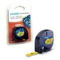 DYMO Schriftband LetraTag 91222 S0721620, 12 mm, schwarz auf gelb, 1 St.