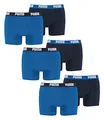 PUMA Herren Boxershorts Unterhosen 521015001 6er Pack, Wäschegröße:XL, Artikel:True Blue (420)