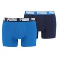 PUMA 2 er Pack Boxer Boxershorts Men Herren Unterhose Pant Unterwäsche, Farbe:420 - True Blue, Bekleidungsgröße:XL