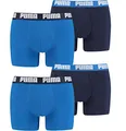 PUMA 4 er Pack Boxer Boxershorts Men Herren Unterhose Pant Unterwäsche, Farbe:420 - True Blue, Bekleidungsgröße:XL