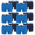 PUMA 12 er Pack Boxer Boxershorts Men Herren Unterhose Pant Unterwäsche, Farbe:420 - True Blue, Bekleidungsgröße:XL